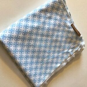Dwell Studio for Target Baby Blanket Blue White Geometric Flannel Receiving
